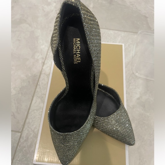 Michael Kors Glittering Silver Heels - Picture 2 of 3
